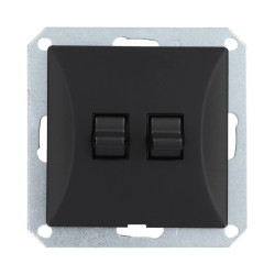 Opal styl amerykański /z dzwignią w zamian klawisza/ Łącznik żaluzjowy czarny matowy WP-10 Opb moduł CZ