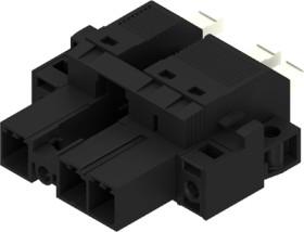 Plug, 3 pole, pitch 7.62 mm, straight, black, 2630640000