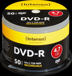 4101155 Intenso DVD-R 4.7 GB, 50-disc cake box