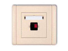 FLEXI Gniazdo głośnikowe pojedyncze beżowy 1FGG-1 KARLIK