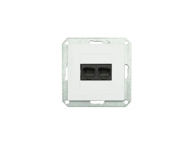 Gniazdo komputerowe p/t 2x8pin zacisk krone LSA+, KATEGORIA 6 biały moduł GTP - 22 Pr/6 moduł BI