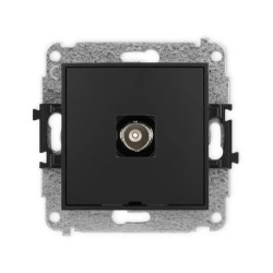 ICON Mechanizm gniazda pojedynczego BNC, bez pola opisowego czarny mat 12IGBNCBO-1