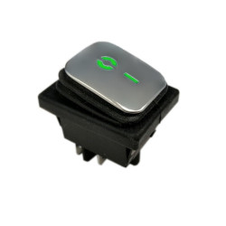 Przełącznik KCD4-MG ON-OFF 2T Podświetlany zielony, IP65 250V 16A