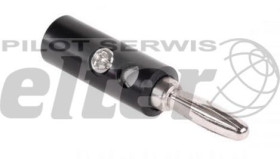 Wtyk bananowy plastikowy skręcany czarny