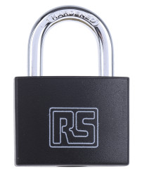 Kłódka średnica szekli: 6mm RS PRO z kluczem W budynkach, na zewnątrz mosiężna Czarny