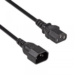 Kabel zasilający Akyga AK-PC-07C przedłużacz CU IEC C13 / C14 3m