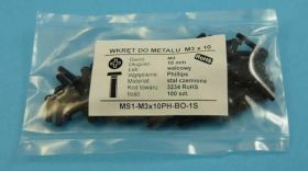 MS1 M3x10 PH-BO WKRĘT DO MET.WALCOWY