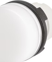 Pushbutton, illuminable, waistband round, white, front ring white, mounting Ø 22.3 mm, 46-2T00.10N0.000