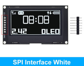 Wyświetlacz OLED 2.42" 128x64 SPI 7-pin SSD1309 biały (ARD-OLED242-7WH)