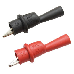 Krokodylek z gniazdem 2mm 51mm RD