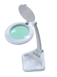 Lampa biurkowa LED SMD z lupą (102mm) 8073LED 3D 1-7W