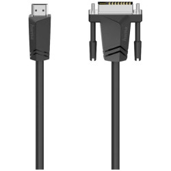 Hama 00205018 HDMI DVI Adapter Cable Black 1.50 m HDMI-A to DVI-D 18&#x2B;1-pin Plug