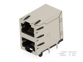 Złącze Ethernet Żeński Złącze RJ45 Przewlekany Cat5 TE Connectivity, 90° 8-żyłowe