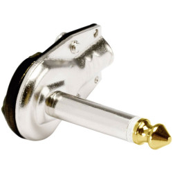 Hicon HI-J63MA05 Audio Jack Plug, Right Angle, 6.35mm, 2 Pins, Black