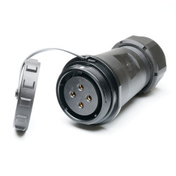 Przemysłowe złącze okrągłe 4-pinowe SP29 Układ szeregowy Gniazdo RS PRO Żeńskie IP68 SP2911C