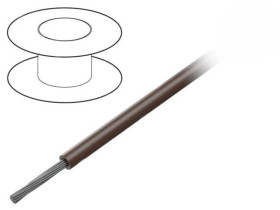 Przewód na rolce 30,5m linka Cu 24AWG PVC brązowy 150V 7054/19 BR005