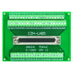 CZH-LABS D-SUB DB62HD Female Header Breakout Board, DSUB.