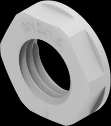 Counter nut, M12, IP68, light gray, 1SNG607001R0000