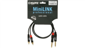 Klotz Kabel Audio 2X Jack 6,3Mm Mono (Wtyk) / 2X Rca Cinch (Wtyk) 1,5M