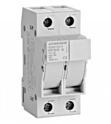 Podstawa bezpiecznikowa 2p 25A 10x38 1000VDC do fotowoltaiki