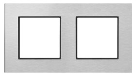 Aria Ramka podwójna szczotkowane aluminium R-2UAC/62/25
