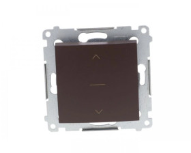 Simon 54 Premium Łącznik żaluzjowy trójpozycyjny 1-0-2, szybkozłącza, brąz mat DZW1K.01/46