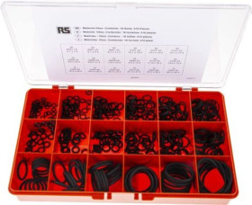 Zestaw oringów, wymiary metryczne Viton, Kit Contents 510 szt. RS PRO