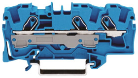 Blok zacisków przelotowych WAGO poziomy: Pojedynczy 20 → 8AWGWciskany zacisk Cage Clamp TOPJOB S, 2006 raster: