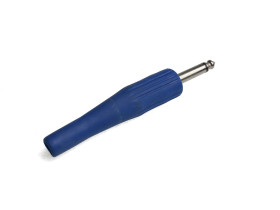 Wtyk jack 6.3mm mono duży niebieski