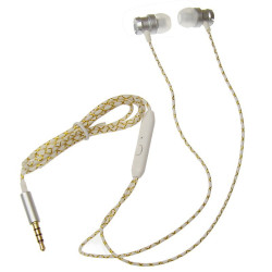 Słuchawki Douszne WESDAR srebrne z mikrofonem HQ