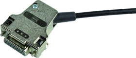 D-Sub connector housing, size: 2 (DA), angled 45°, cable Ø 3 to 15 mm, metal, silver, 09670150339