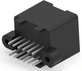 Plug, 12 pole, straight, 2 rows, black, 174973-2