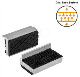 9-900-K50-ALG Soft jaws with hook and loop, aluminium/rubber, 50 mm, 1 pair