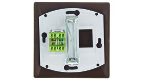 Akcent Gniazdo Komputerowe Pojedyncze Rj45 Kat.5E Mmc Brązowe Gpk-1A/K/24