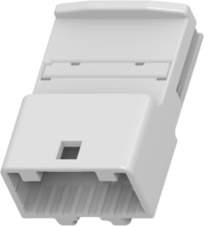 Plug, unequipped, 16 pole, straight, 2 rows, natural, 1473796-1