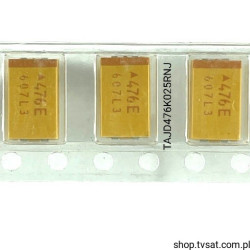 TAJD476K025RNJ Tantalum 47uF 25V 10% SMD-D AVX
