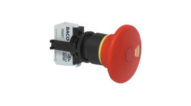 Przycisk zatrzymania awaryjnego Chwilowy 2NC średnica wycięcia 22mm, montaż panelowy BACO