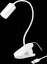 LED024 Clamp light, USB, 200 lm, 4000 K, white
