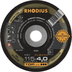 Rhodius 207826 FS1 FUSION Tarcza szlifierska stal nierdzewna, stal 10 szt.