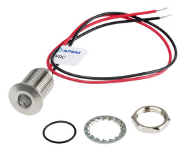 Lampka kontrolna do montażu panelowego 1.8 → 3.3V dc, niebieska 10mm LED Wyprowadzenia RS PRO