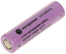 Akumulator Li-Ion 18650 2400mAh 3,6V BAT-ICR18650CIL/EP 3.6V