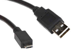 Kabel USB Złącze A USB A Złącze B Micro USB typu B dł. 800mm Przewód USB USB 2.0 kolor: Czarny