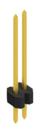 Pin header, 2 pole, pitch 1.27 mm, straight, black, 10060528