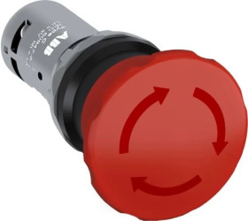 Przycisk bezpieczeństwa grzybkowy 40mm 2Z 24 ... 300 V czerwony CE4T-10R-20 1SFA619550R1021