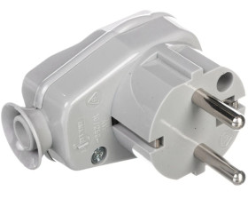 Wtyczka kątowa rozbieralna z przełącznikiem i wskaźnikiem z/u 16A 2P IP44 AWA-ŁKB szara 51.27