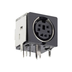 BKL Tmp 735706 Mini-DIN Socket PCB Mount Metal Horizontal 3-poles