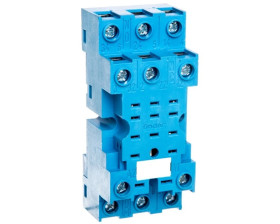 Gniazdo do serii 55.33/85.03 modułów 99.01, zaciski śrubowe, montaż na szynę DIN 35mm (klip metalowy) 94.73SMA