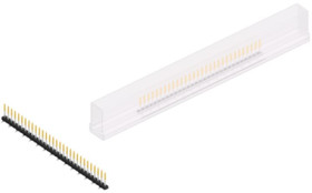 Pin header, 30 pole, pitch 2 mm, angled, black, SLY7SMD06230SSM