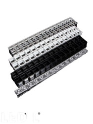 Soczewka LED szerokokątna 14-LEDowa Bezbarwny Metakrylan polimetylu (PMMA) Liniowe, Ledil, seria: DAISY-MINI