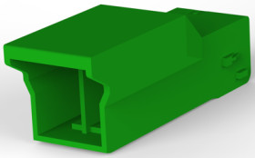 Socket housing, 2 pole, pitch 3.5 mm, straight, green, 1565085-5